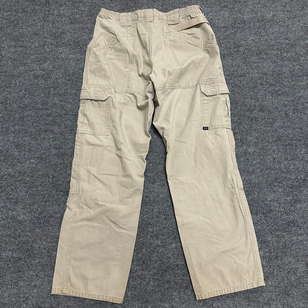 5.11 Tactical Pants Mens Size 32 Beige Cotton Canvas Cargo Rugged Workwear Tan